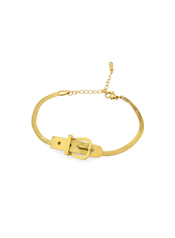 Belt style chain bracelet