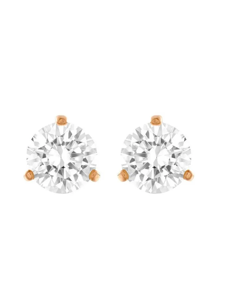 Solitaire Single Crystal Earrings