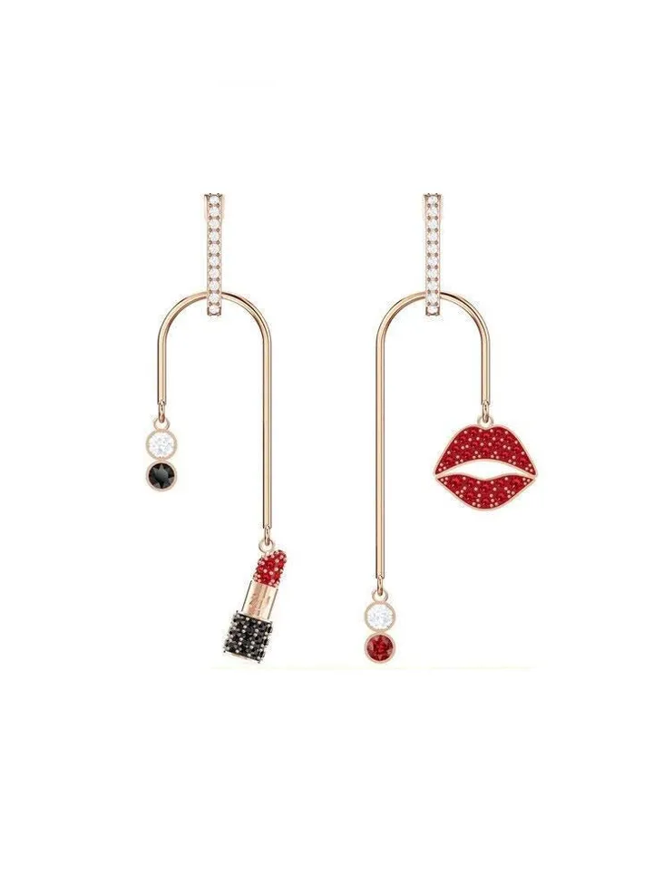 Glamour Fashion Lipstick Earrings