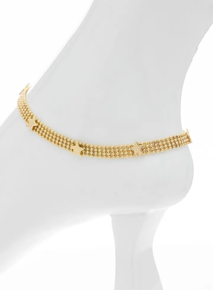 Anklet with star-shaped decoration