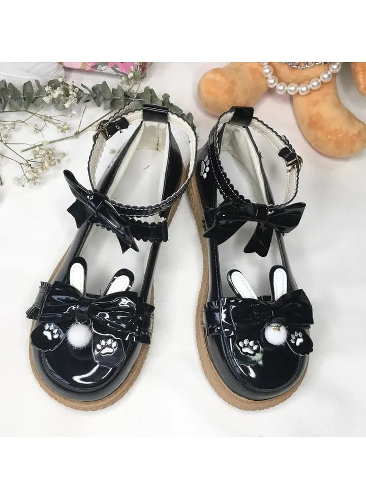 Girls New Bow Small Leather Shoes Sandals