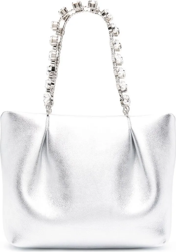 Galactic mini leather tote bag