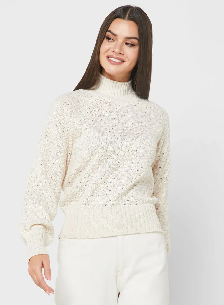 High Neck Knitted Sweater