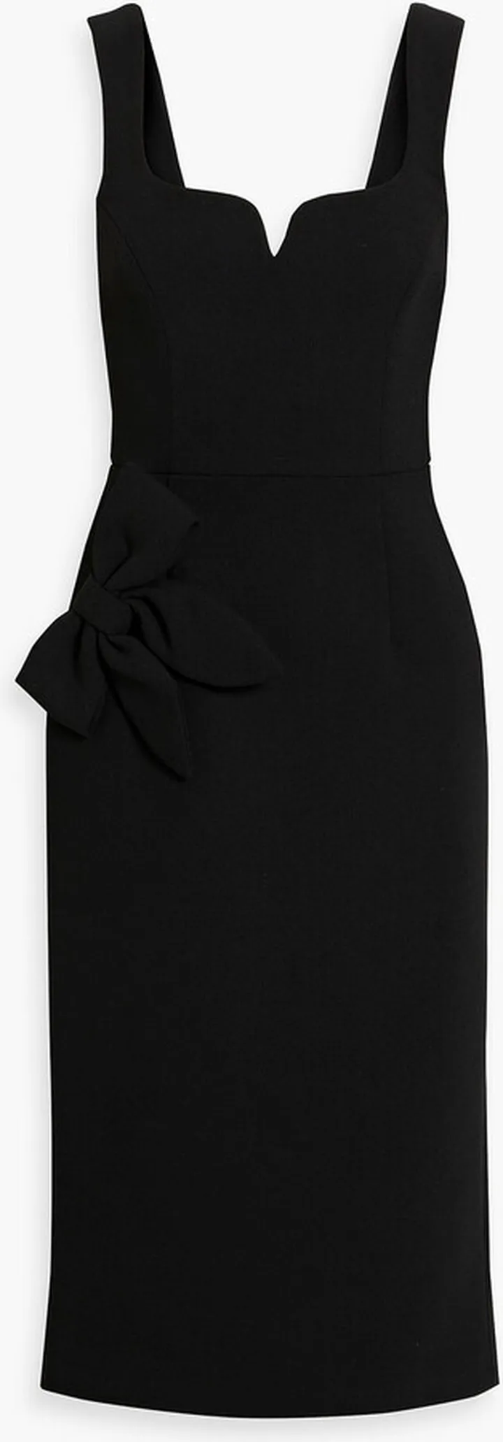 Galerie bow-embellished crepe dress