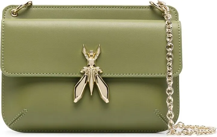 Faux Leather Double-Pouch Shoulder Bag