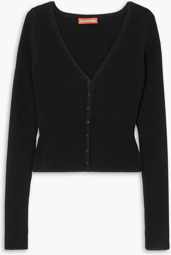 Eva ribbed-knit cardigan