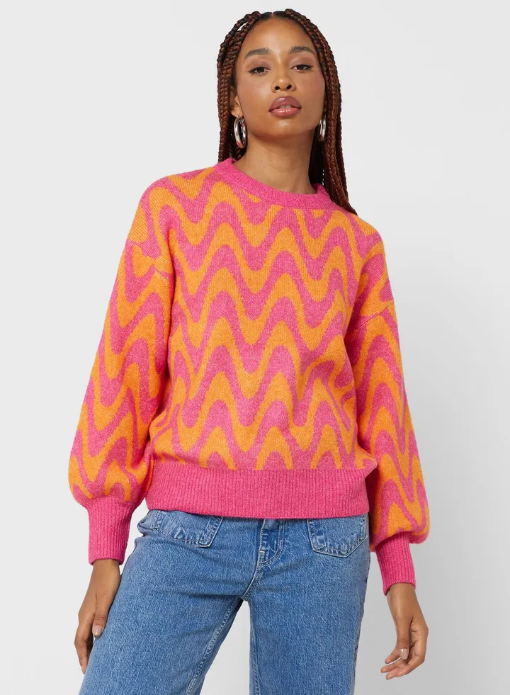 Crew Neck Knitted Sweater