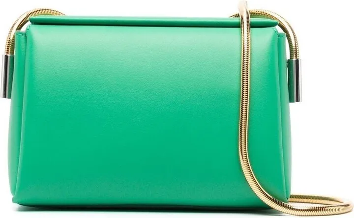 Round Snake Chain Leather Shoulder Bag