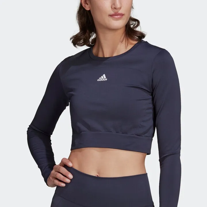 Women's adidas AEROKNIT Seamless Fitted Crop Tee