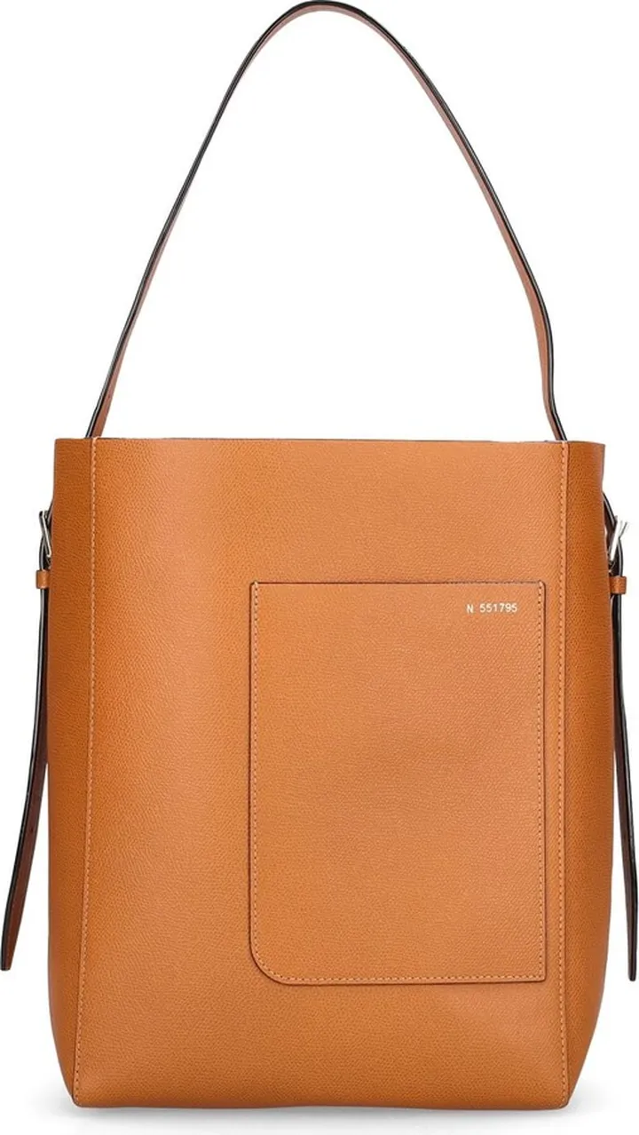 Medium Bucket grain leather tote bag
