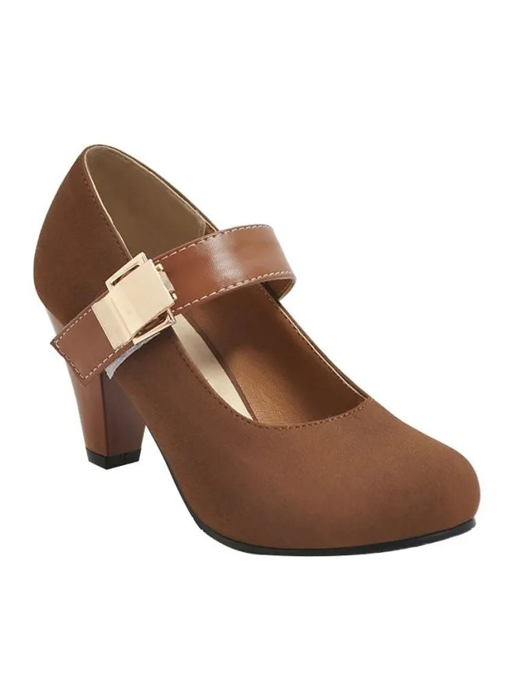 Heeled Dress Sandals Brown