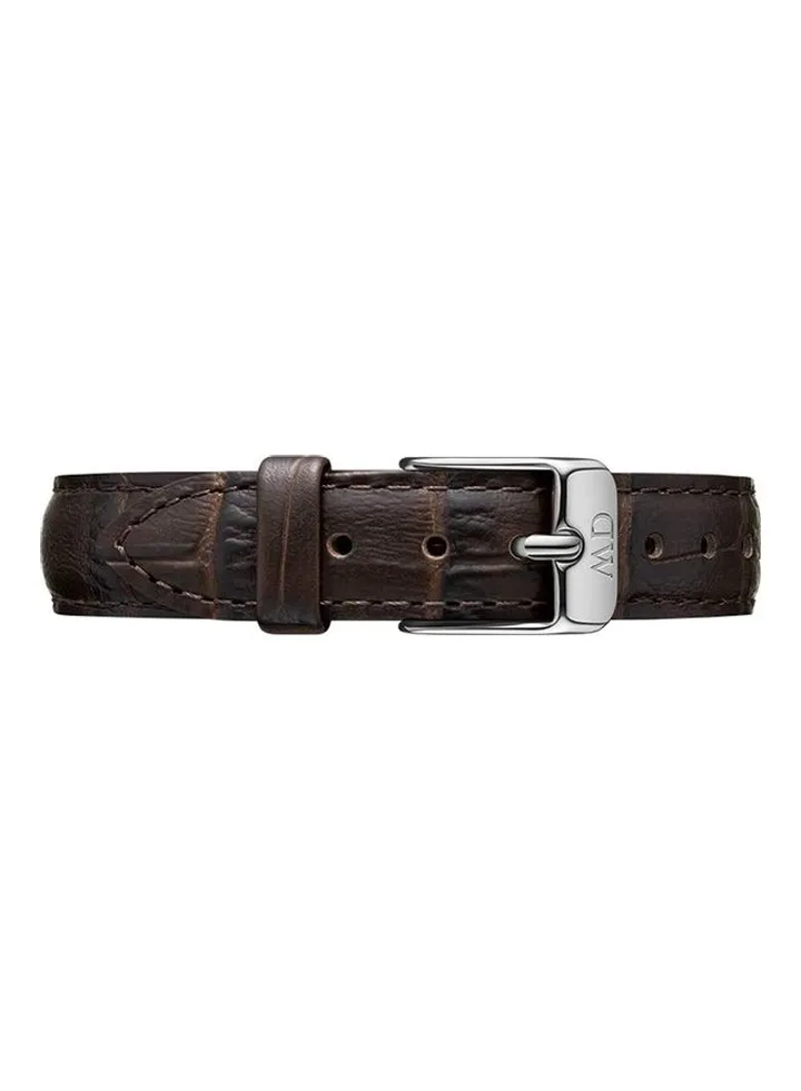 Watch Strap in Leather and Silver 28mm | DW