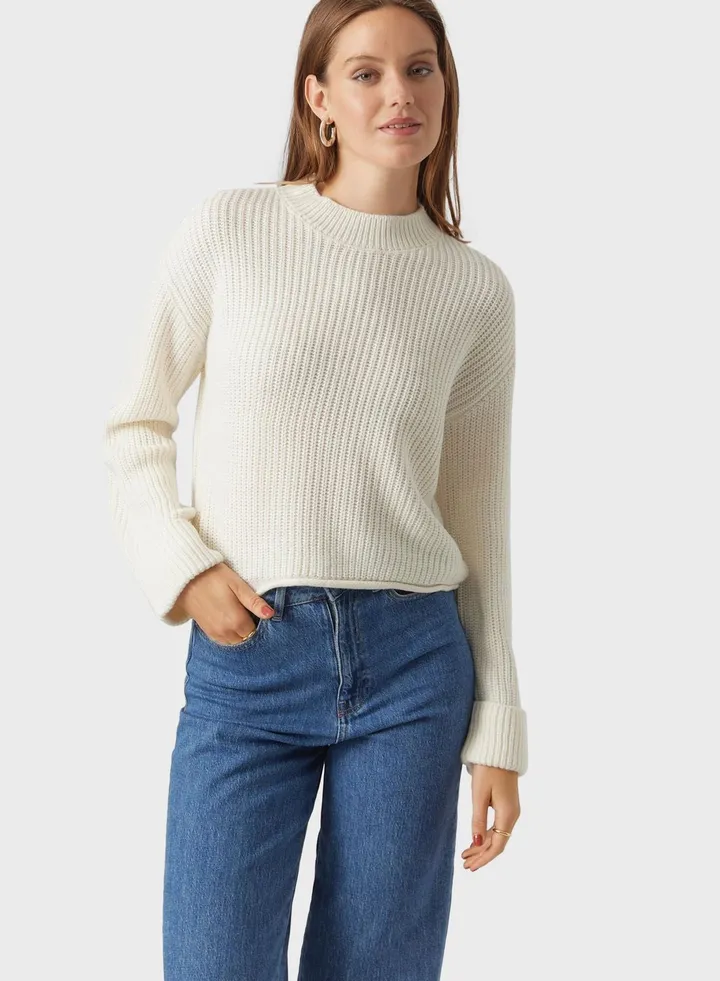 Crew Neck Knitted Sweater
