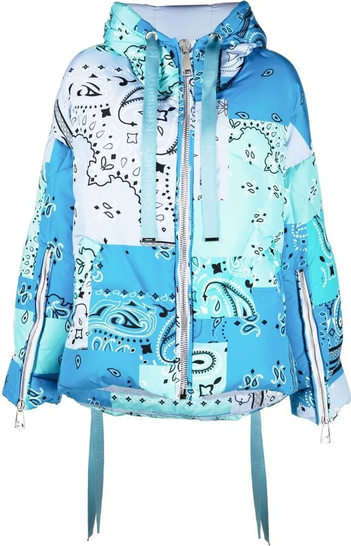 Bandana-Print Puffer Jacket