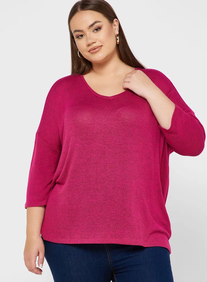 V-Neck Knitted Sweater