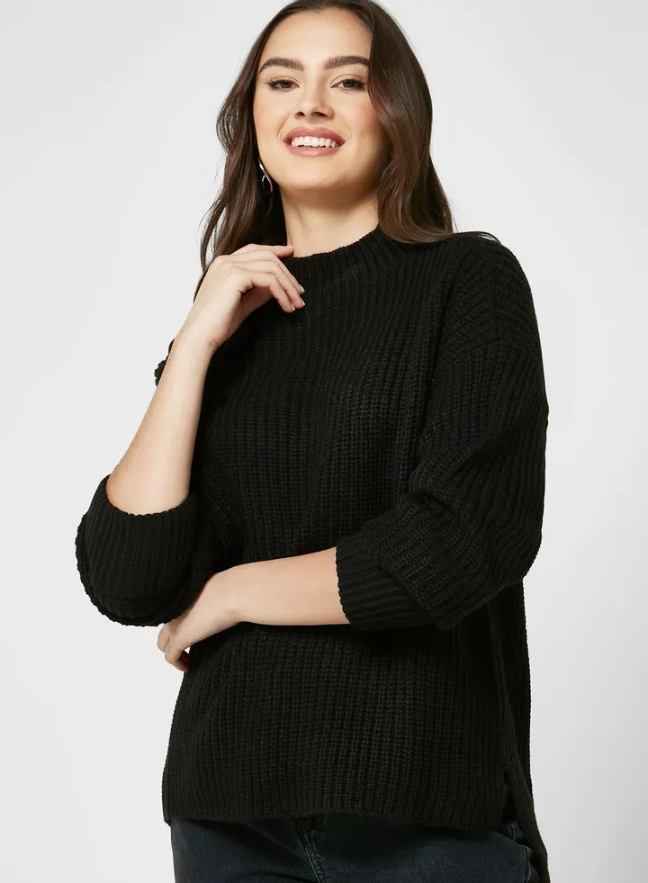 High Neck Knitted Sweater