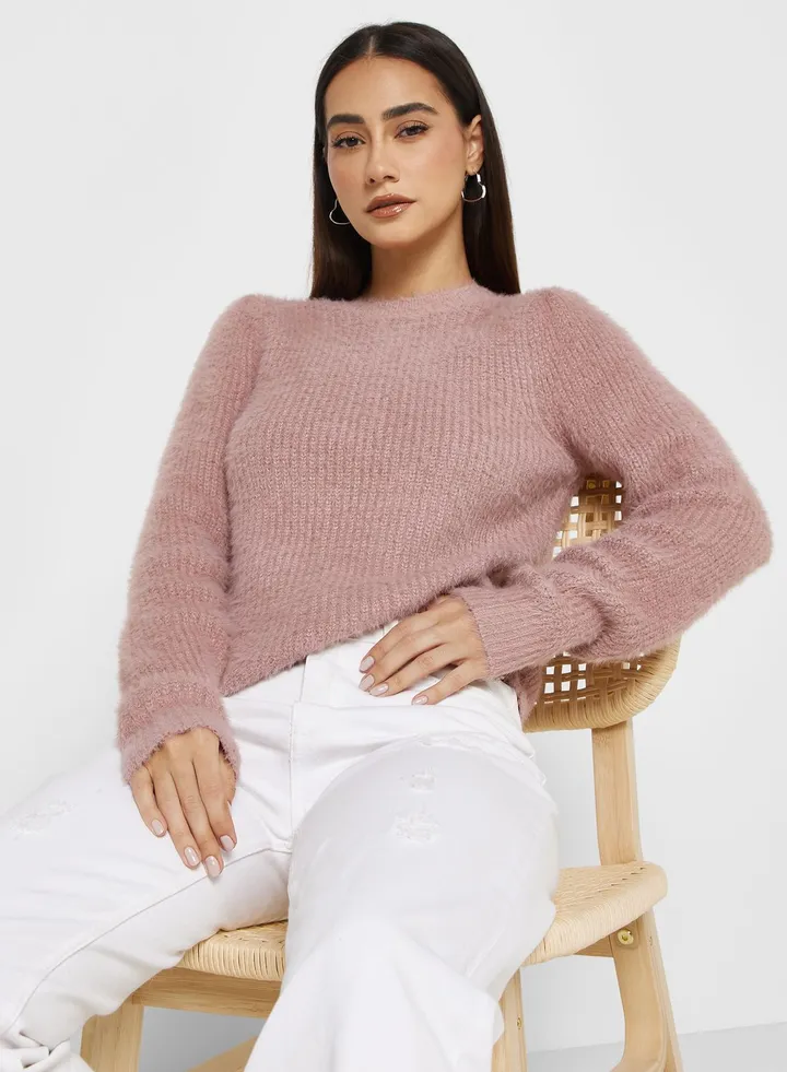 Round Neck Knitted Sweater