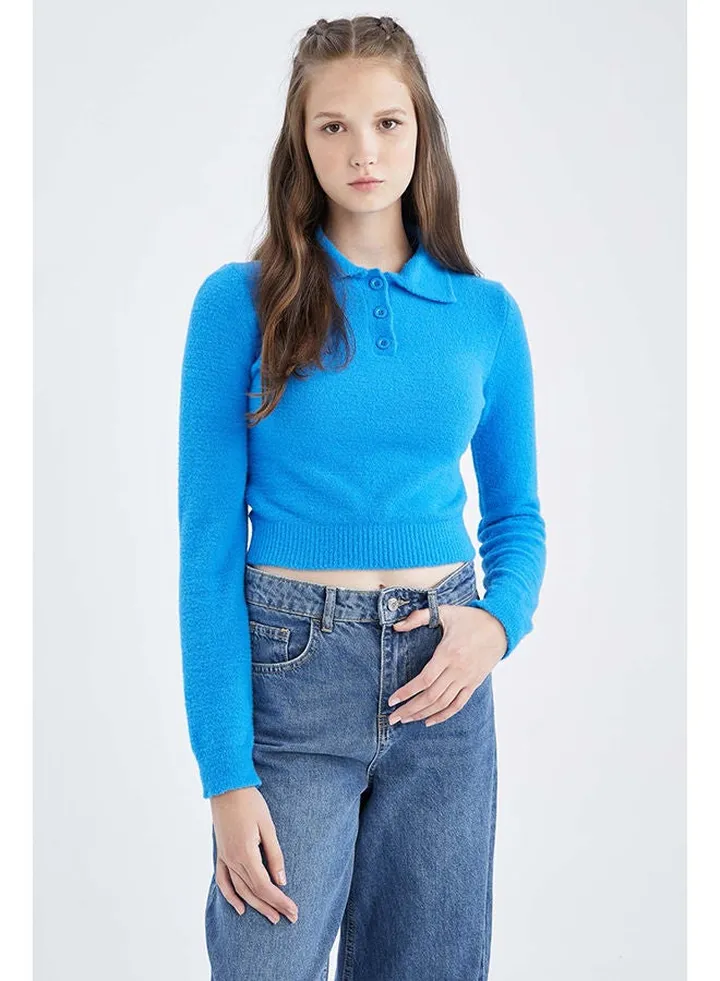 Woman Blue Pullover
