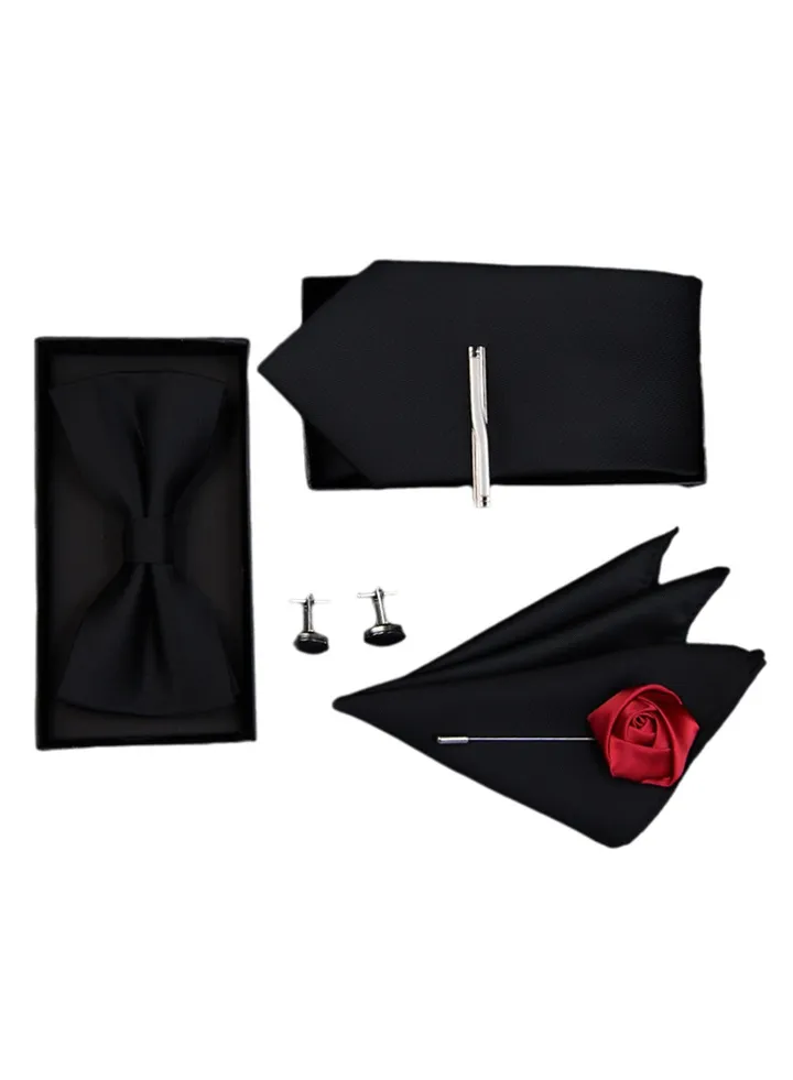 6 pcs men's formal business gift tie bow tie set
