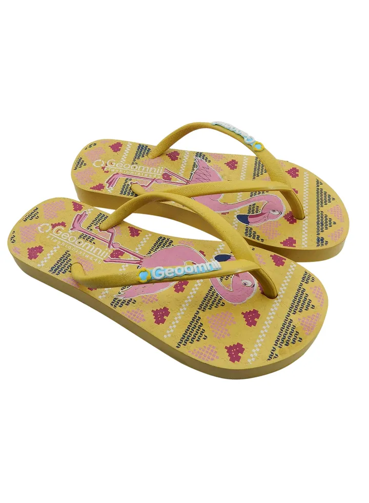 Dennis Printed Slip On Slipper Yellow