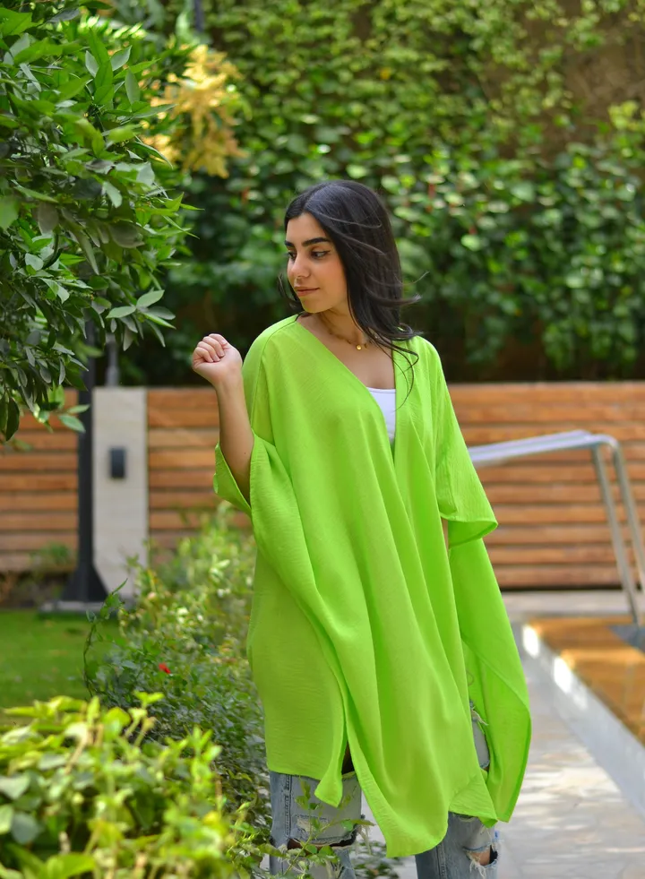 cardigan linen green