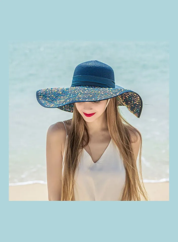 Foldable Floppy Hat Blue