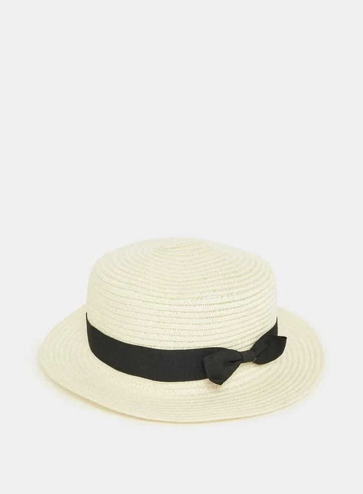 Bow Ribbon Straw Hat