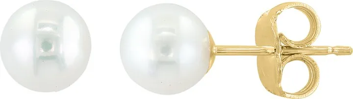 14K Yellow Gold 5-5.5mm Freshwater Pearl Stud Earrings