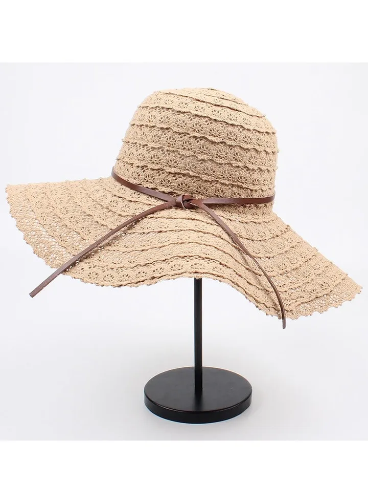 New Fashion Big Eaf Bow Hollow Fisherman Hat