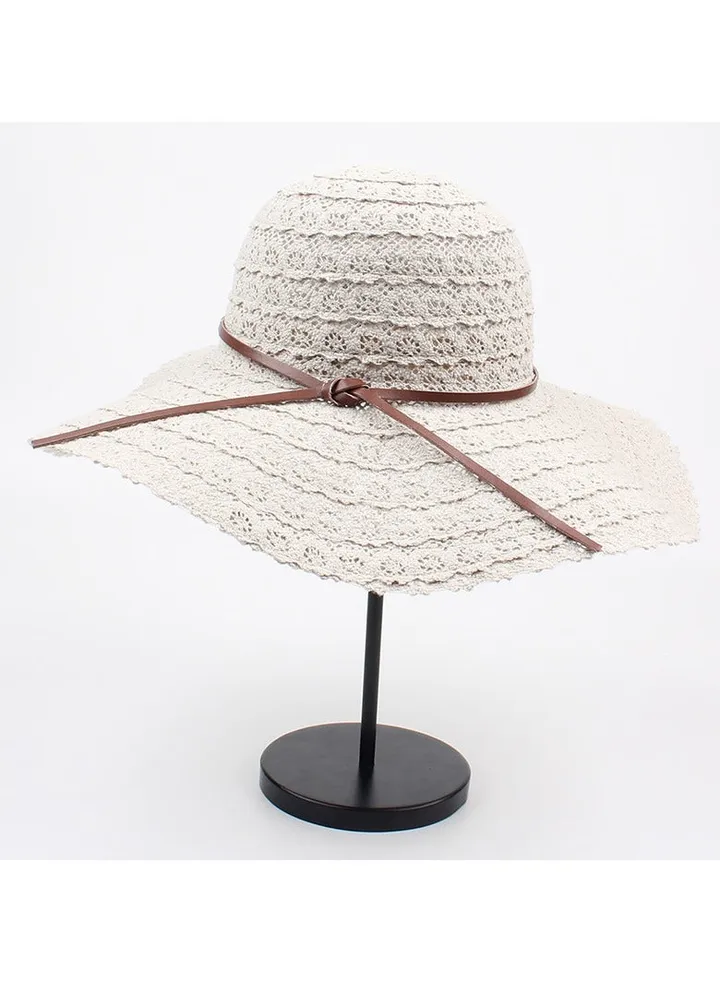 New Fashion Big Eaf Bow Hollow Fisherman Hat