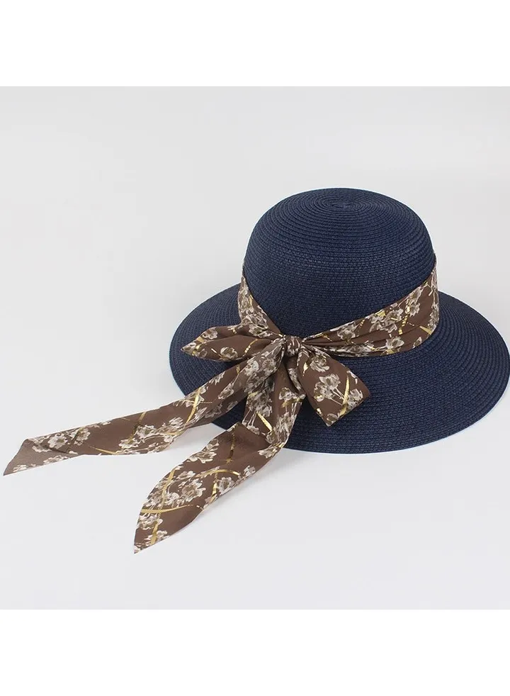 New Fashion Ribbon Bow Straw Hat