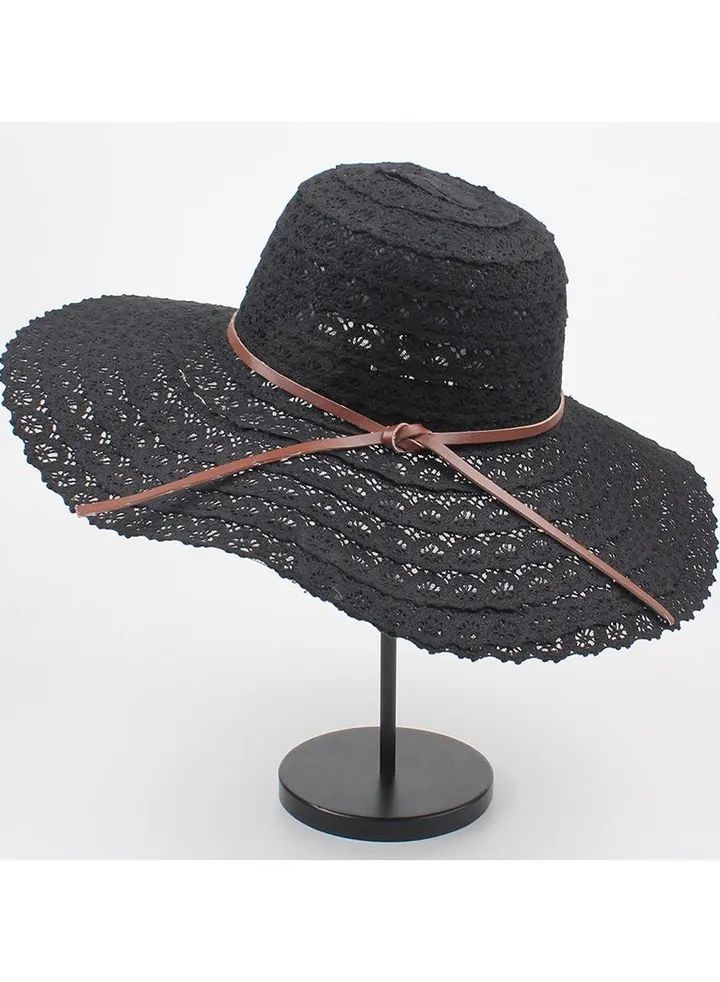 New Fashion Big Eaf Bow Hollow Fisherman Hat
