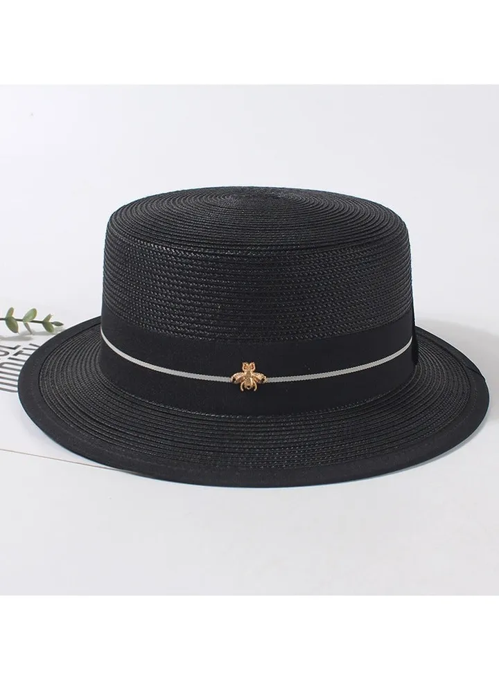 New Fashion Small Headed Flat Top Straw Hat