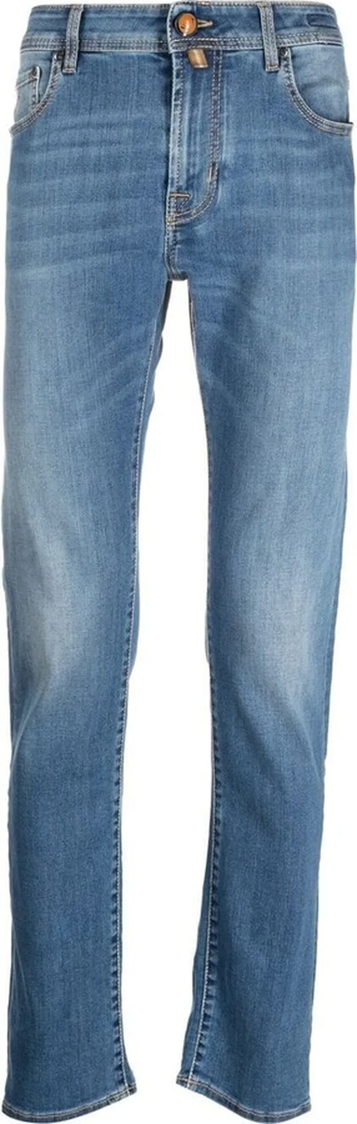 Straight-Leg Denim Trousers