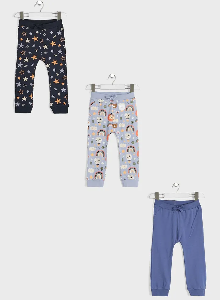 Infant 3 Pack Assorted Sweatpants