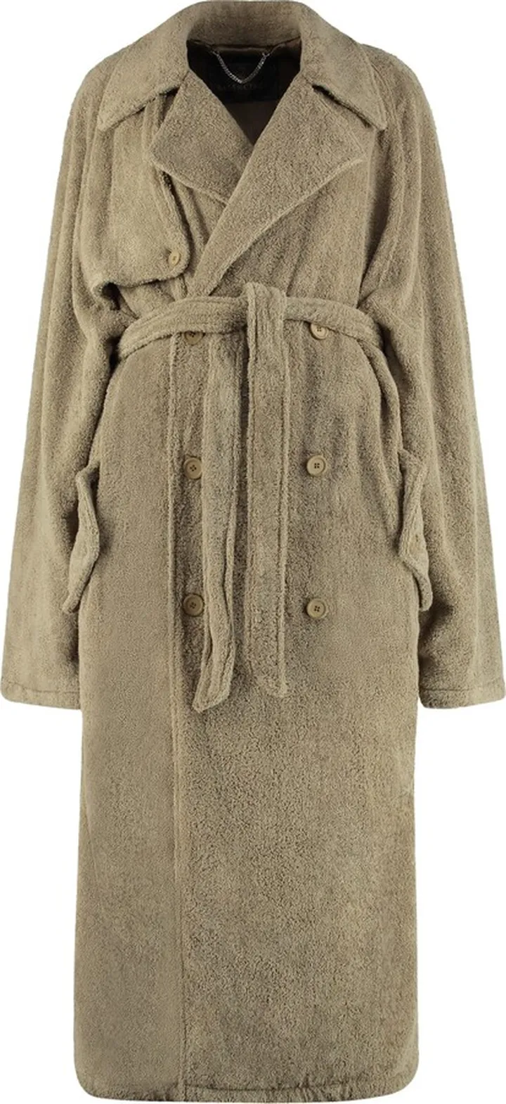 Double-breasted Terry-cloth Coat