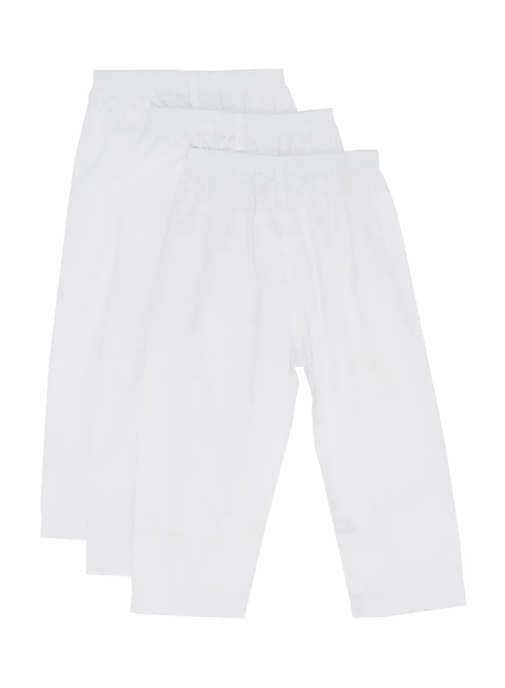 3-Piece Long Sarwal Pants White