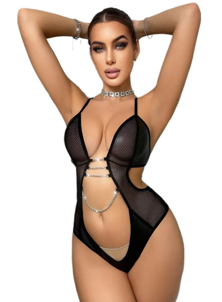 Lingerie Babydoll Playsuit 1035 Black