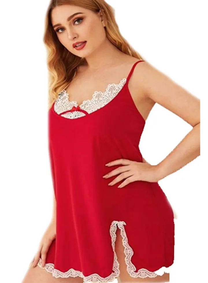 Elegant Women's Lingerie - Lycra Material - red Babydoll