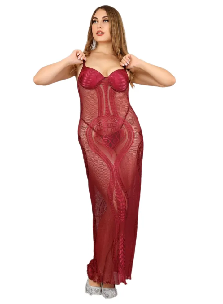 Lingerie Babydoll Playsuit 925 Wine
