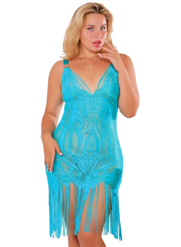 Lingerie Babydoll Playsuit 920 Turquoise