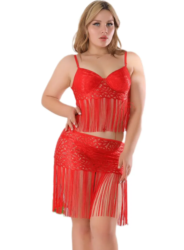 Lingerie Babydoll Playsuit 940 Red