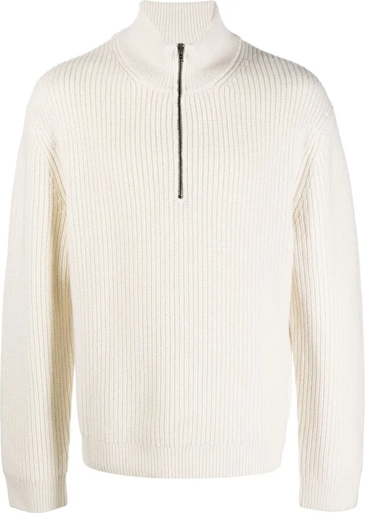 Ribbed Half Zip Jumper
