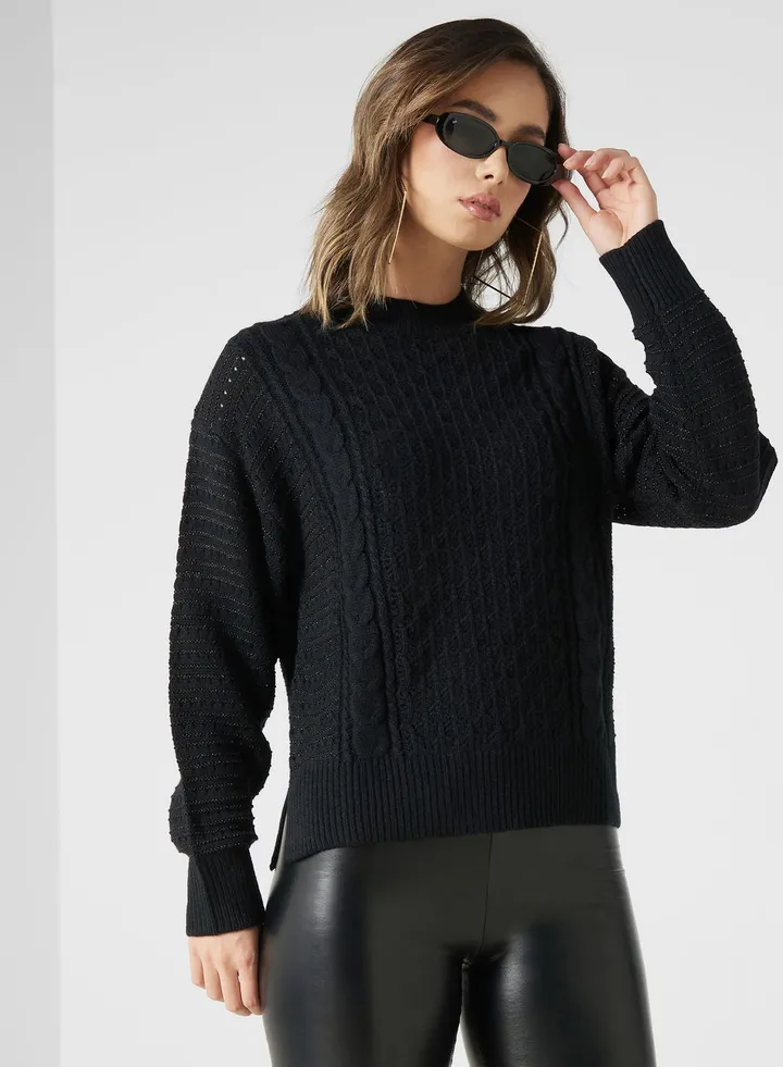 High Neck Knitted Sweater