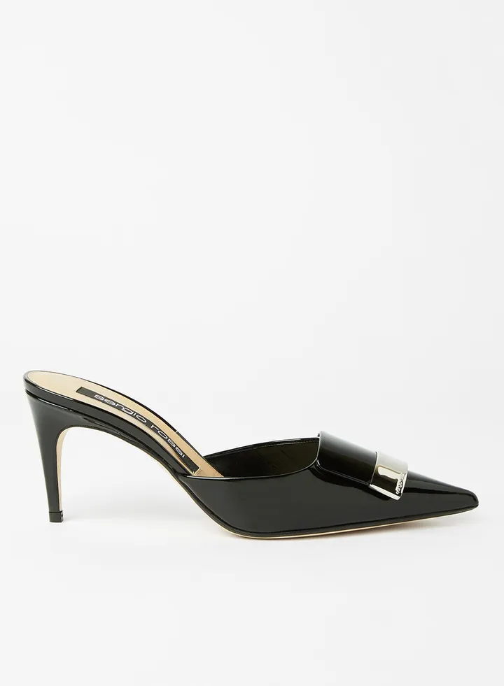SR1 Leather Mules Black