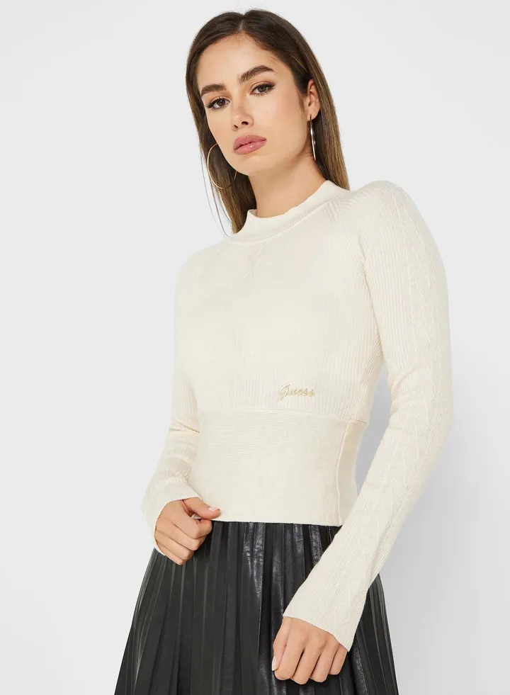 High Neck Knitted Sweater