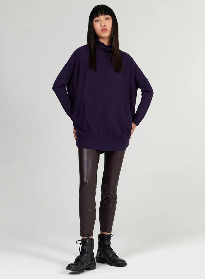 High-Neck Knitted Sweater