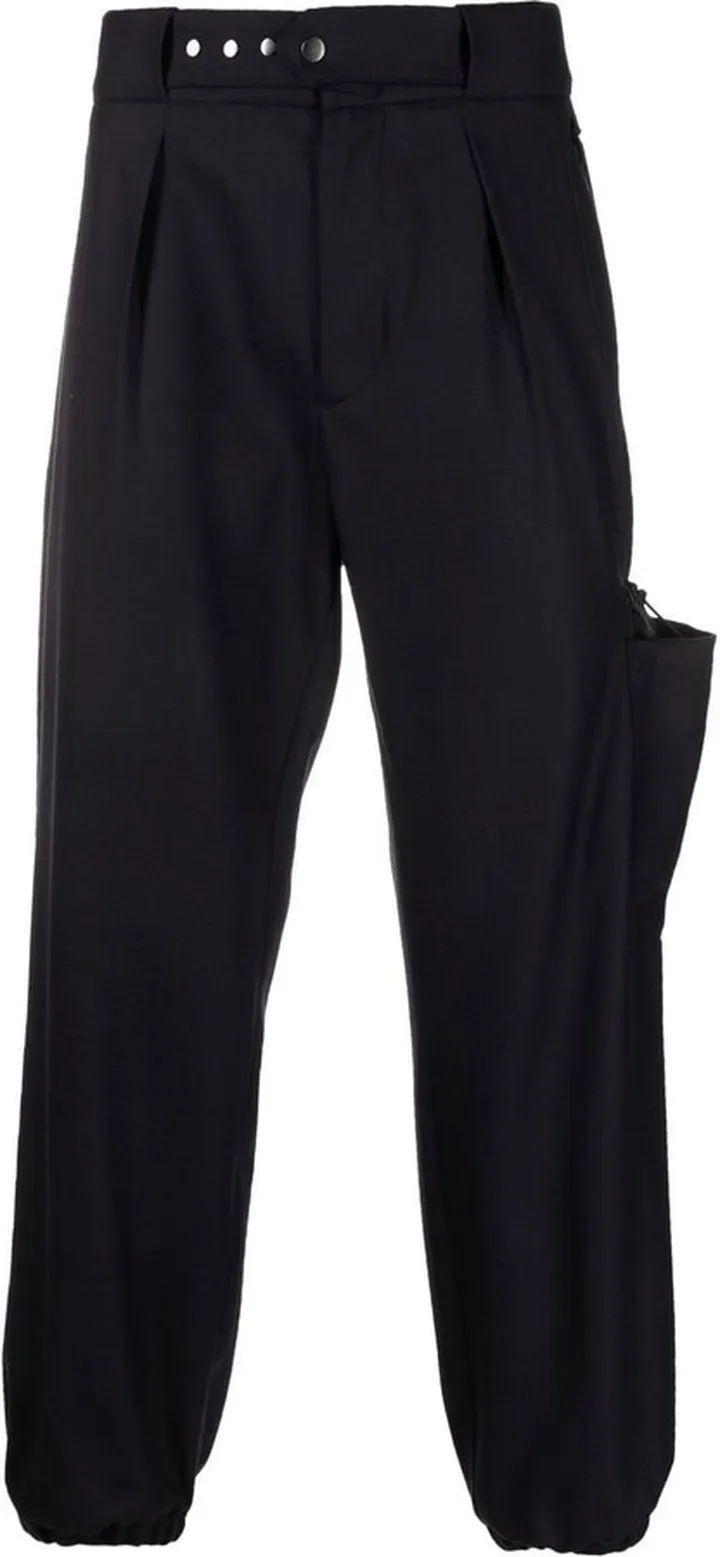Pleated Tapered-Leg Trousers