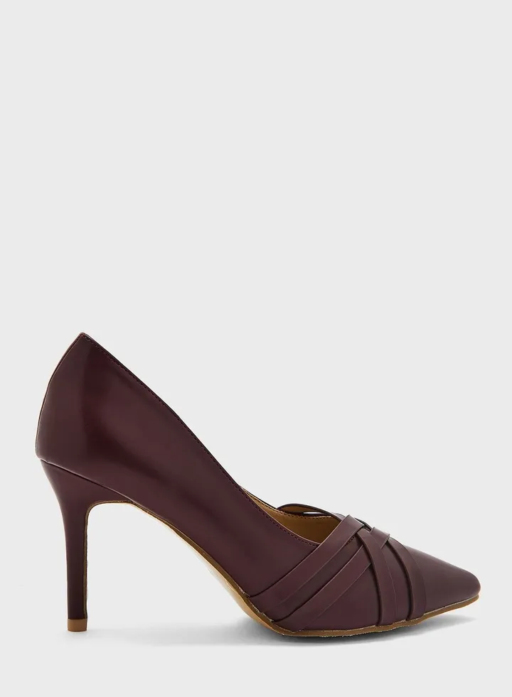 Woven Stiletto Pumps