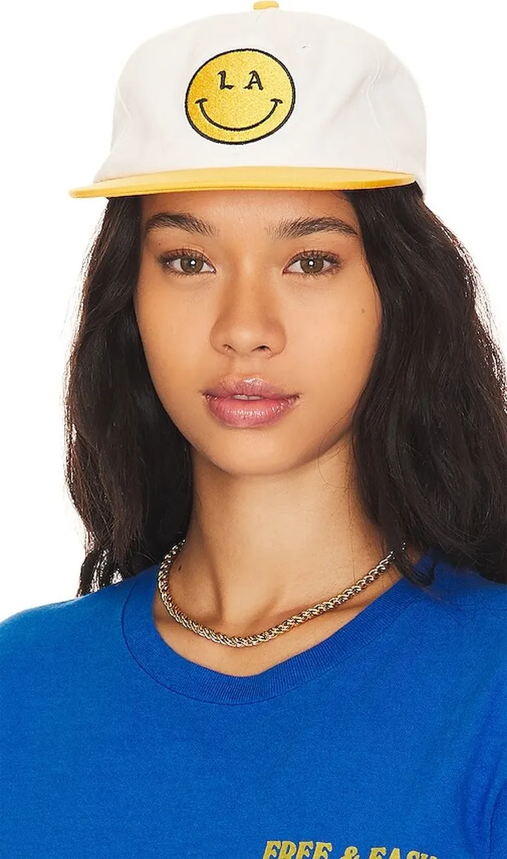 Be Happy Short Brim Snapback Hat